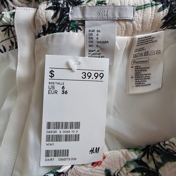 H&M Jacquard Pencil Mini Skirt - Sz US6 - NWT - Picture 5 of 13